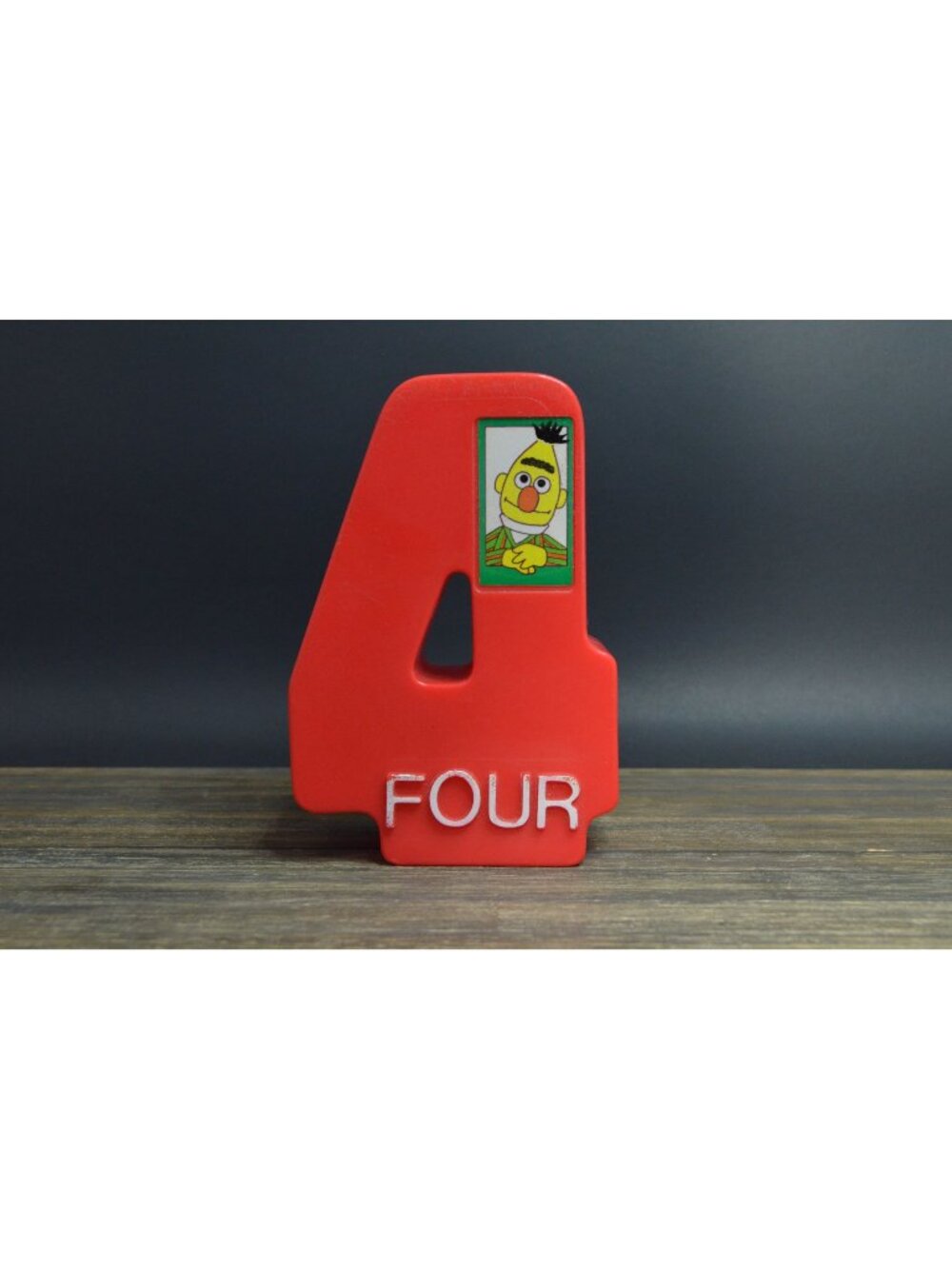 Vtg Henson Bert Number 4 Birthday Party Standing Number Sesame Street Plastic